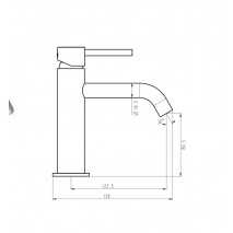 Grifo monomando lavabo SIRIO Oro cepillado 3170OR 2