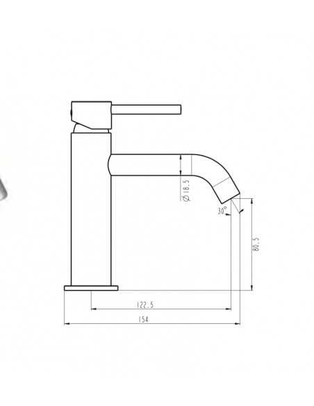Grifo monomando lavabo SIRIO Oro cepillado 3170OR