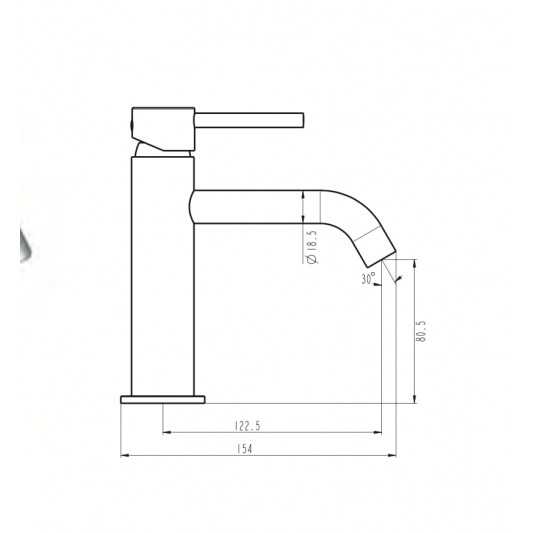 Grifo de lavabo Sirio níquel cepillado 3170NK