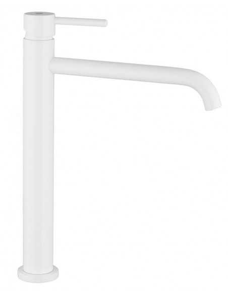 Grifo de lavabo de caño alto Sirio blanco 3172BL