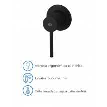 Grifo empotrable acabado en negro para lavabo - Sirio de GME 2