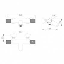 Grifo Bañera/Ducha Line BTD038-4GC 2