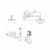 Sistema Empotrado Ducha Line GTD038/BGM 2