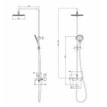 Conjunto de ducha monomando Glory cromo de Sky Bath 2