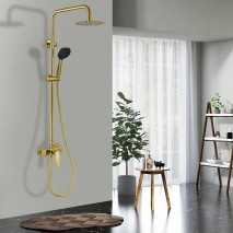 Conjunto de ducha monomando Glory oro cepillado de Sky Bath 2