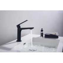 Grifo lavabo monomando Glory Negro cristal de Sky Bath 2