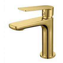 Grifo lavabo monomando Glory oro cepillado de Sky Bath