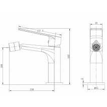 Grifo bidé monomando Glory cromo de Sky Bath 2