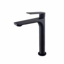 Grifo lavabo alto monomando Glory negro cristal de Sky Bath