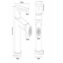Grifo bidé monomando Nature cromo de Sky Bath 2