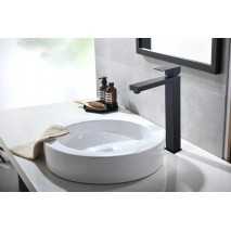 Grifo lavabo alto monomando Army negro mate de Sky Bath 2