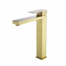 Grifo lavabo alto monomando Army oro cepillado de Sky Bath