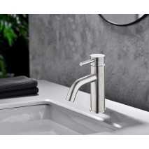 Grifo lavabo monomando Rock níquel cepillado de Sky Bath 2