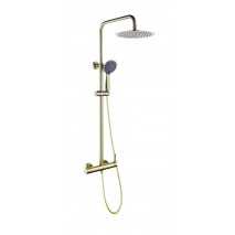 Conjunto ducha monomando Rock oro cepillado de Sky Bath