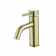 Grifo lavabo monomando Rock oro cepillado de Sky Bath