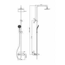 Conjunto de bañera Monomando Joy cromo de Sky Bath 2