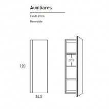 Columna de baño de VisoBath Icon suspendida 1 puerta 120 x 34.5 x 27 cm 2