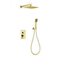 Conjunto de ducha monomando empotrado Dream oro cepillado de Sky bath