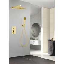 Conjunto de ducha monomando empotrado Dream oro cepillado de Sky bath 2