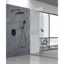 Conjunto de ducha monomando empotrado Soul negro mate de Sky bath 2