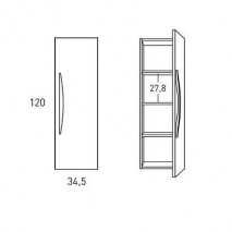 Columna de baño Viso Bath Arco suspendida 1 puerta 120 x 34.5 x 27 cm 2