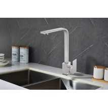 Grifo cocina Cross níquel cepillado de Sky bath 2