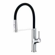 Grifo cocina movible Liberty cromo y negro de Sky bath