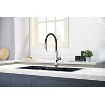 Grifo cocina movible Liberty cromo y negro de Sky bath 2