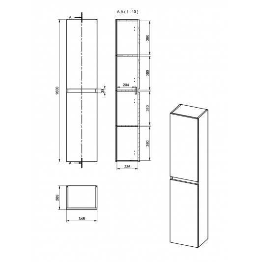 Columna de baño Basic Visobath 2
