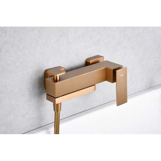 Grifo bañera + ducha Pisa oro rosa cepillado de Imex BDP048/4ORC