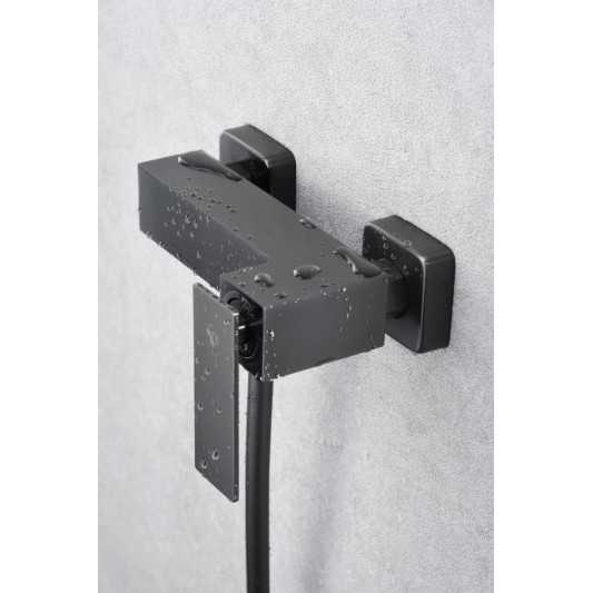 Grifo ducha + mango Pisa black gun metal de Imex