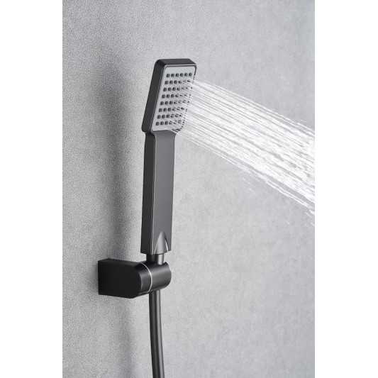 Grifo ducha + mango Pisa black gun metal de Imex 2