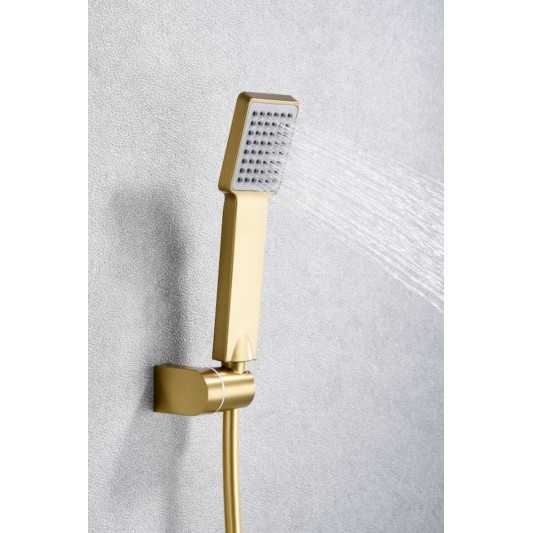 Grifo ducha + mango Pisa oro cepillado BDP048/5OC 2