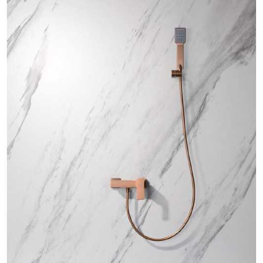 Grifo ducha + mango Pisa oro rosa cepillado de Imex BDP048/5ORC 2