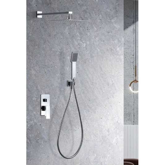 Conjunto ducha empotrado monomando cromo serie Pisa GPP048 Roc. 20x20 2