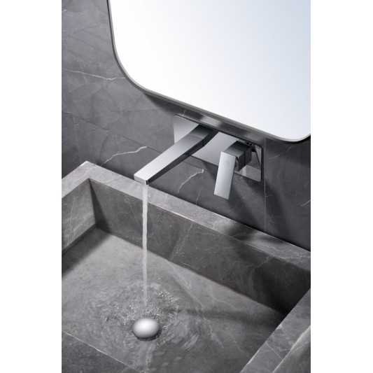 Grifo de lavabo empotrado cromo serie Pisa GLP048 2