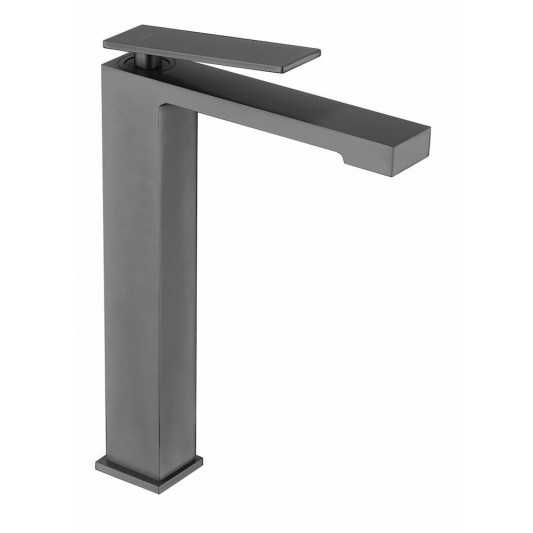 Grifo lavabo caño alto black gun metal Pisa BDP048/3BGM
