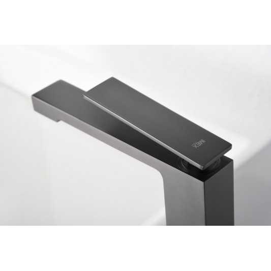 Grifo lavabo caño alto black gun metal Pisa BDP048/3BGM 2