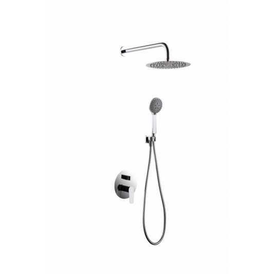 Conjunto de ducha empotrado monomando Bélgica cromo de IMEX GPZ044