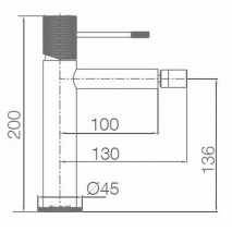 Grifo bide monomando Line oro rosa cepillado BDD038-2ORC 2
