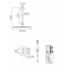 Sistema Empotrado Ducha Top/Line GTQ038/ORC 2