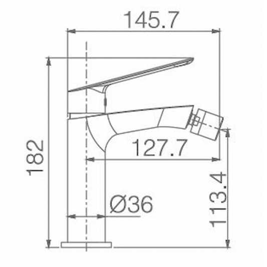 Grifo Bidé Luxor de Imex BDX023-2 2