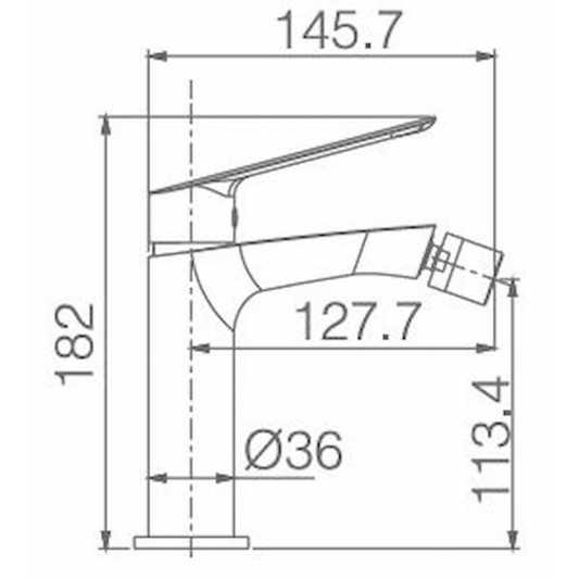 Grifo Bidé Luxor de Imex NEGRO BDX023-2NG 2