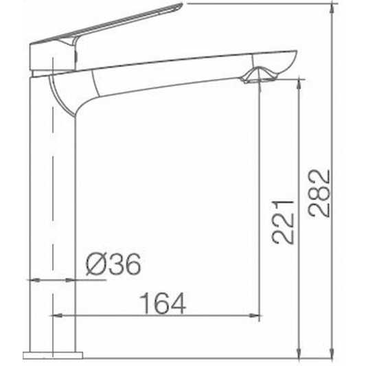 Grifo lavabo caño alto Luxor de Imex BLANCO BDX023-3BL 2