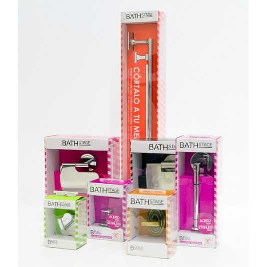 Percha simple B-Focus acero inox. brillo 2