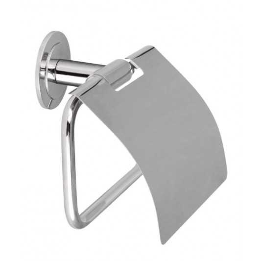 Portarrollos con tapa B-Focus acero inox. brillo