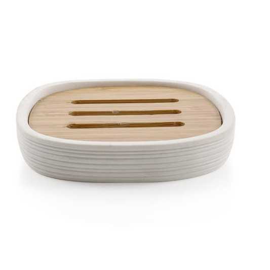 Jabonera B-Kubik Blanco madera