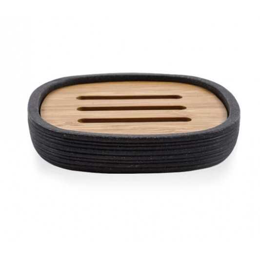 Jabonera B-Kubik Negro madera