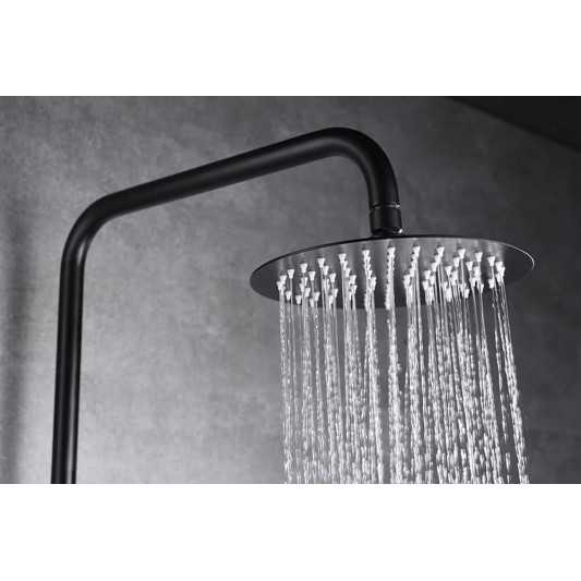 Conjunto de ducha monomando Dinamarca negro mate de IMEX BDR031/NG 2