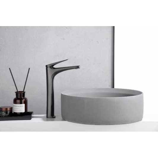 Grifo de lavabo caño alto Delos black gun metal BDD055-3BGM 2